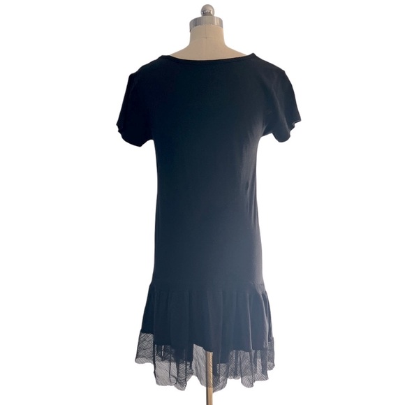 Tout a Coup Asymmetric Midi Black Cotton blend Mesh Whimsigoth grunge Dress M - Picture 4 of 16